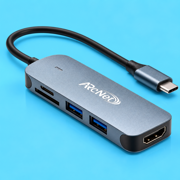 ARCNET USB HUB 4 in 1 with 4k 30 Hz Multiport Adapter